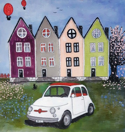  Akryl på indiskt handgjort akvarellpapper 30 x 30 cm.